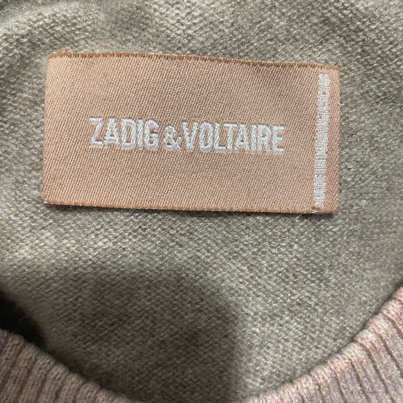 NWT Zadig & Voltaire Gaby 100% Cashmere Crew Sweater Sz Small $468 - Picture 11 of 11